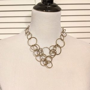 Tangled Hoop Statement Necklace